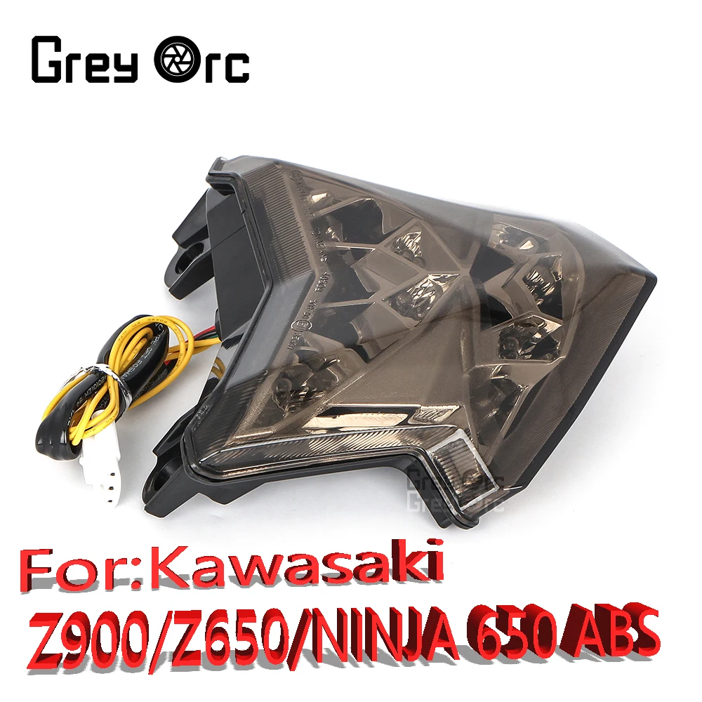 

Rear Tail Light Brake Stop Lamp LED Brake Frosting Turn Signal Taillight For Kawasaki Z900 Z650 Ninja 650 Motorcycle Accessories