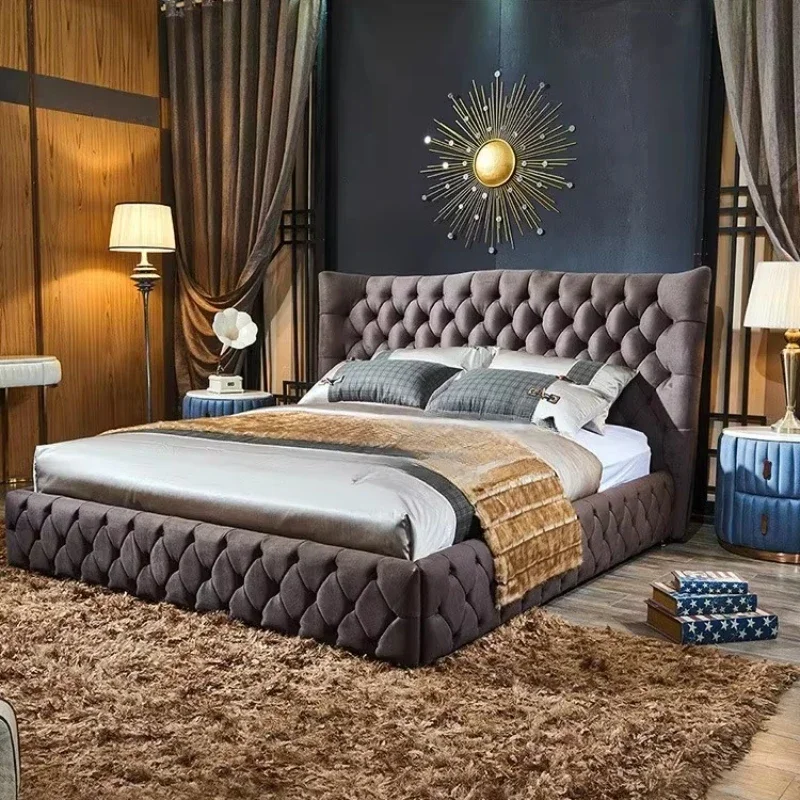 

Queen Frame Luxury Bed Shelves Decoration Full Double Bed Twin Lit 150X200 Letto Matrimoniale Lit 2 Personnes Bett Dormitorio