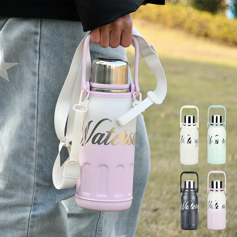 1200ML 316 Stainless Steel Thermos Bottle Large Capacity Insulated Cup Cold and Hot Thermal Mug Vacuum Flask Portable Gym Kettle