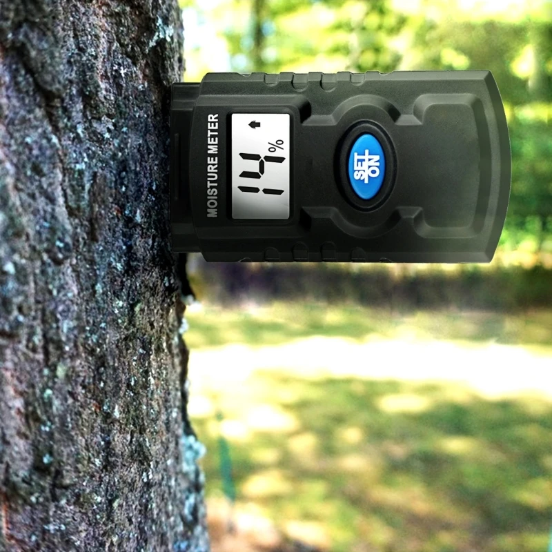 Moisture Meter for Fast Damp Level Testing, Digital Reader with Screen Display, Needle Entry, Low Light Viewing and D2RD