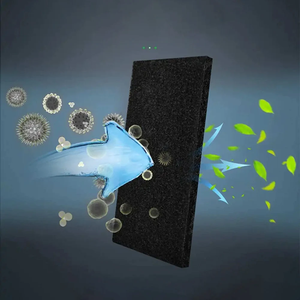 Household Air Conditioner Filter Cotton High-quality Black Activated Carbon Filter Sponge ESD Smoke Exhaust Sponge Filter Cotton