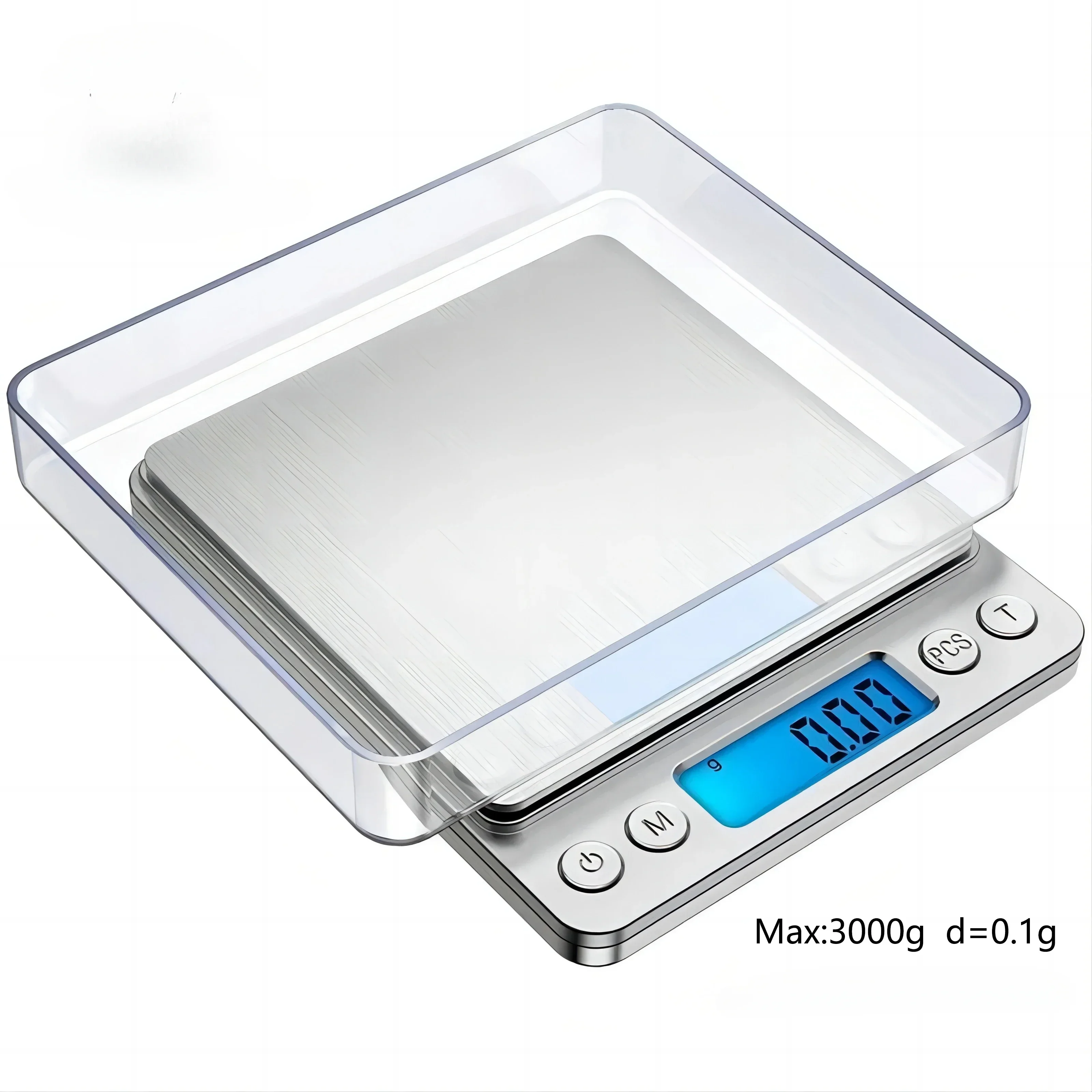 Kitchen Measuring Scales Steel 3000g Balance Gold Stainless Scale Grams Precision Electronics Jewelry Weight Digital Tools Bar