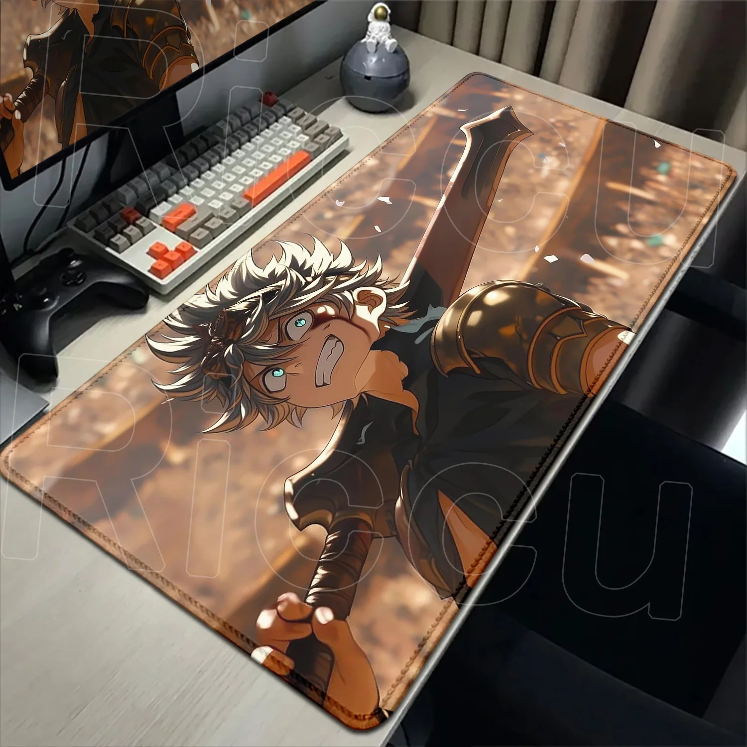 New Wallpaper Black Clover Anime Desk Mat Computer Mouse Pad Laptop Gaming Accessory Mausepad Carpet PC MousePad HD Keyboard Pad