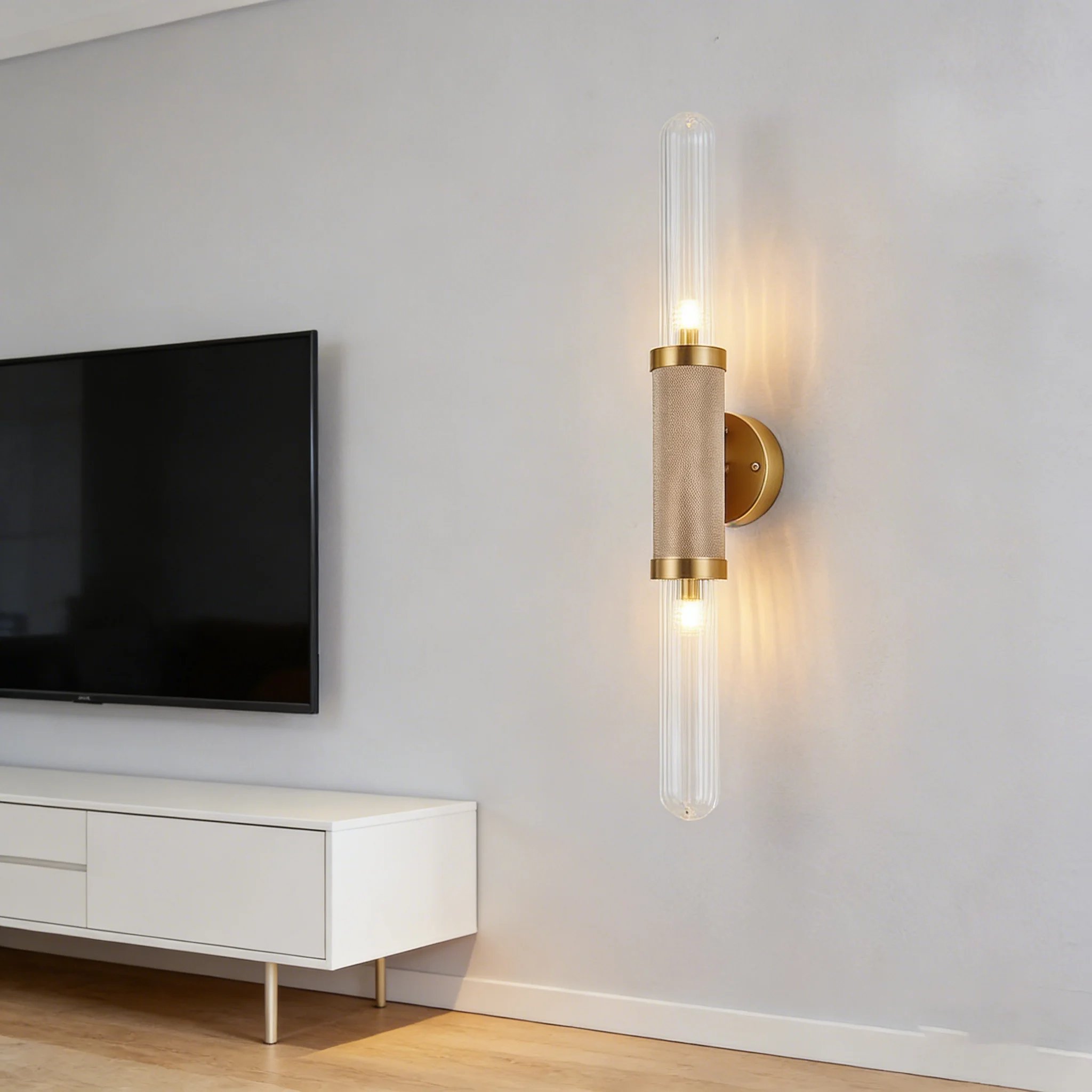 

European-style New LED Glass Wall Lamp Living Room Corridor Stairs Study Bedroom Bedside Decorative Lighting