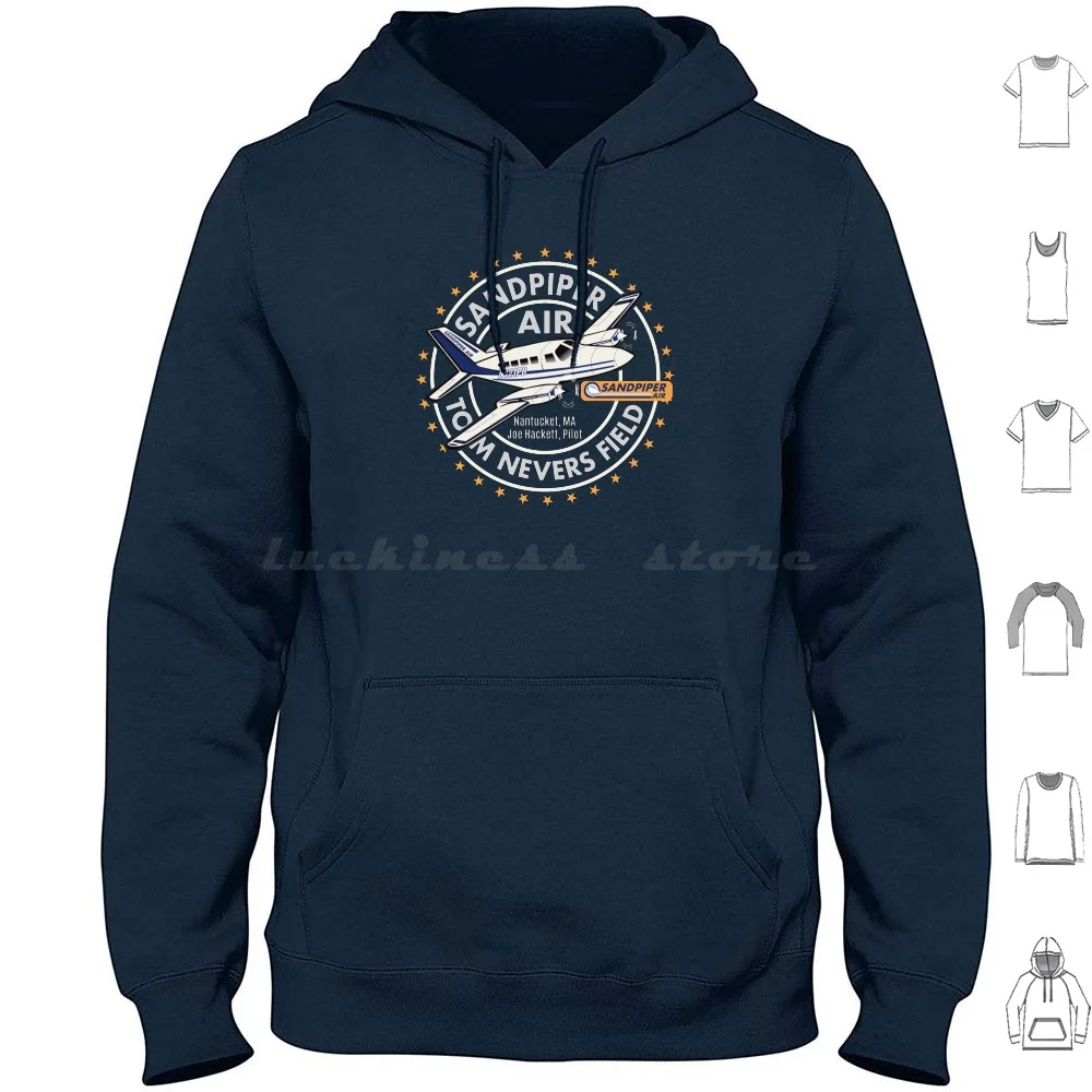 Sandpiper Air Show Hoodie cotton Long Sleeve Jet Nantucket Nantucket Ma Nostalgia Planes Sandpiper Tv Show Wing