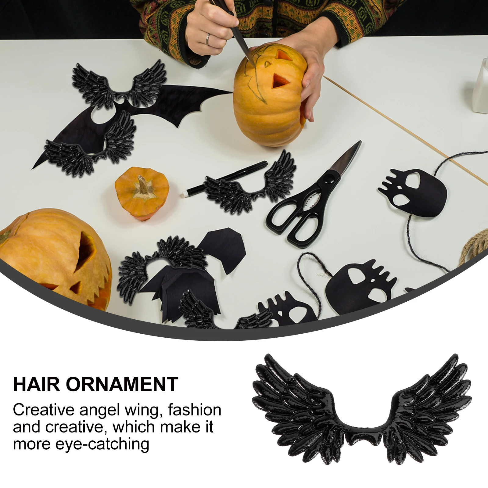 

10pcs Creative Angel Wing Decor Flannelette Diy Headwear Ornament Hairpin Clothes Shoes Decoration Bright Durable