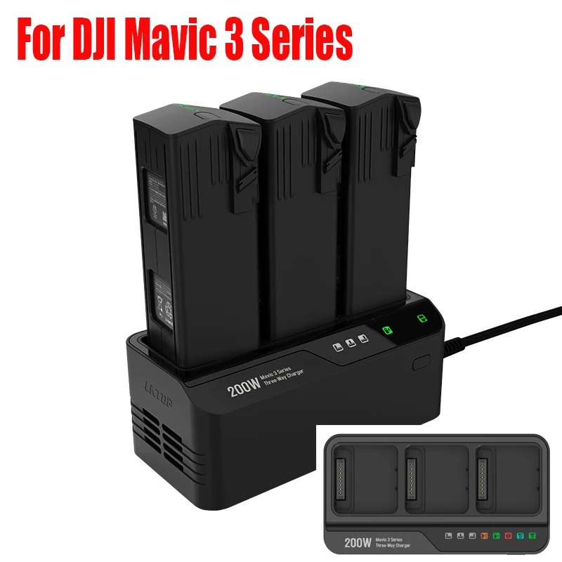 

For DJI Mavic 3 Series Three-Channel Butler 200W Fast Charging Royal 3Pro Battery Charger And Charger Parts Accessories