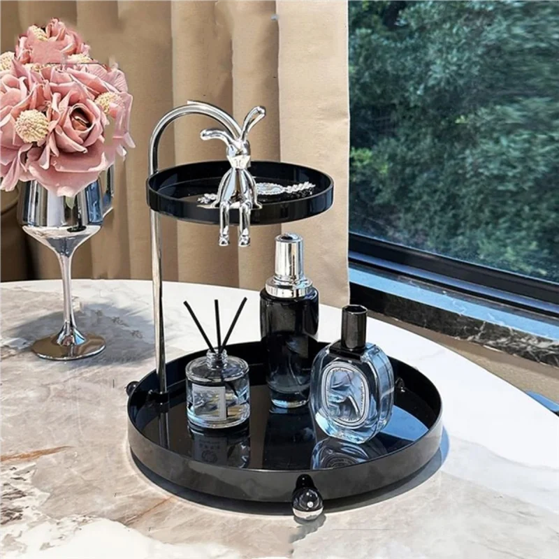 WORTHOWN-Vassoio organizer per trucco Cosmetici Gioielli Rossetto Cura della pelle Rack Profumo Orologio Occhiali Portachiavi Mensola da bagno