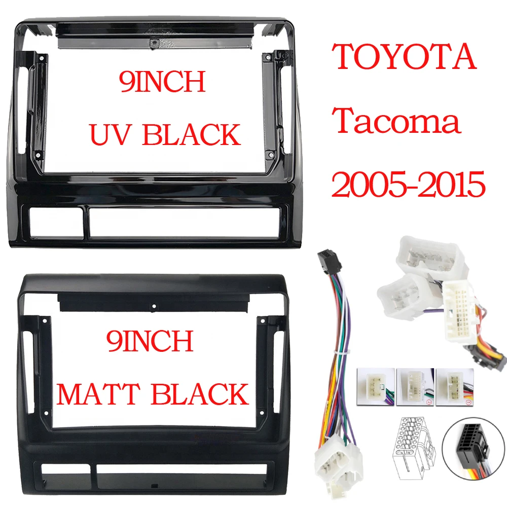 

Car Radio Fascias Frame For Toyota Tacoma 2 Hilux USA 2005-2015 9 inch 2DIN Stereo Panel Harness Wire Power Cable Canbus Decoder