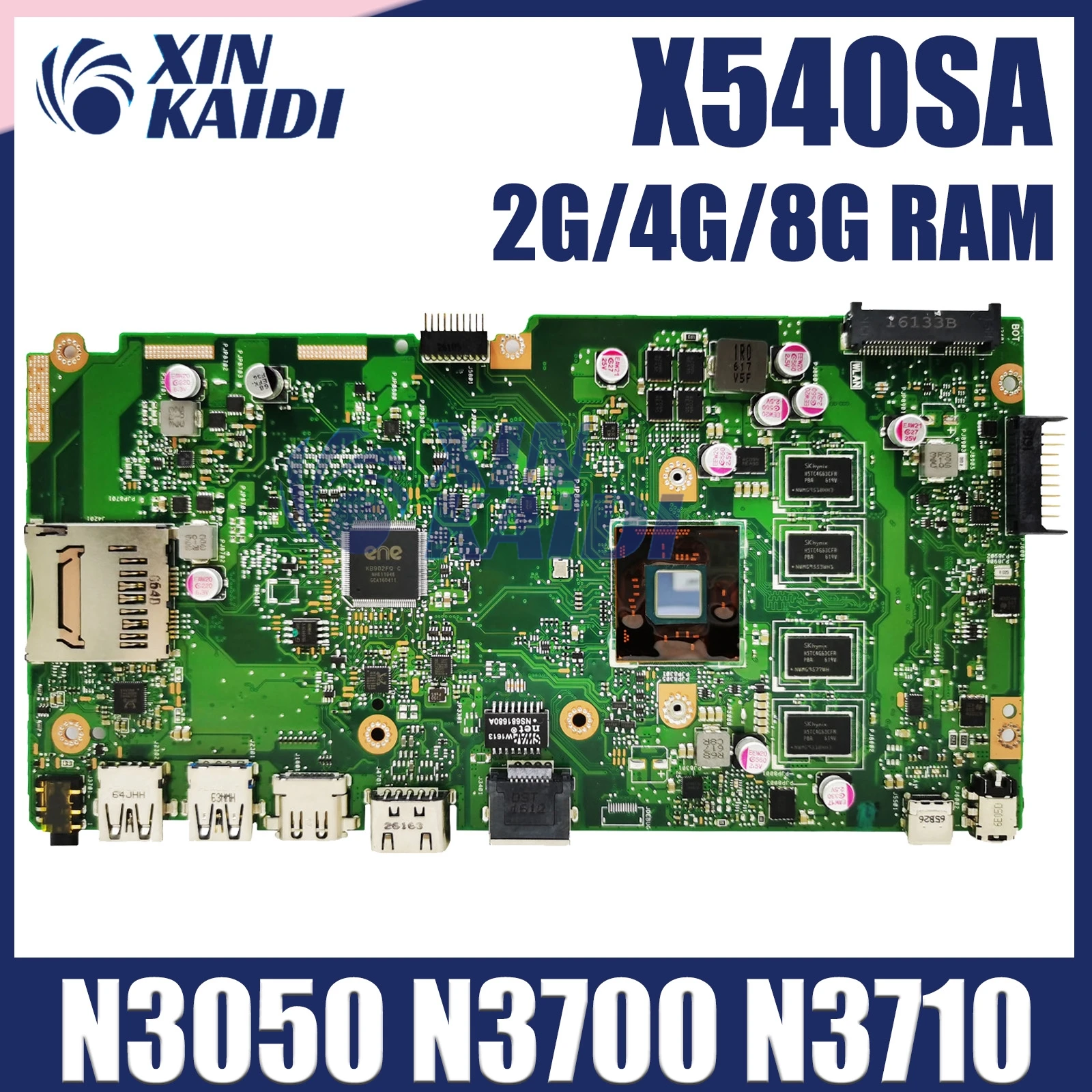 X540SA Motherboard For ASUS PLACA X540SAA X540S F540S X540 REV 2.1 N3050 N3700 N3710 CPU 2G/4GB/8G Laptop Mainboard 100% OK