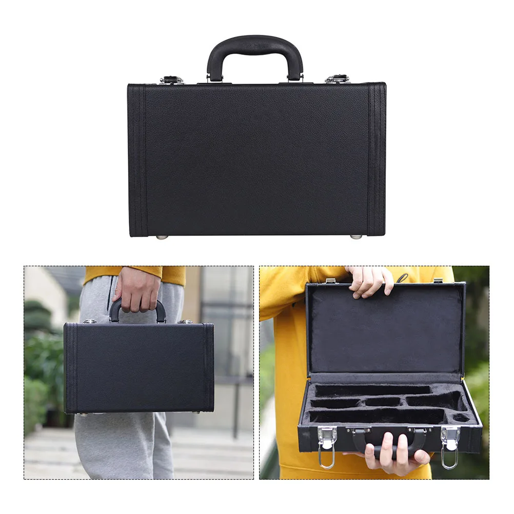 

Clarinet Carrying Shockproof Box Hard Case Durable Reinforced Handle Simple Design Practical Use Clarinet Container