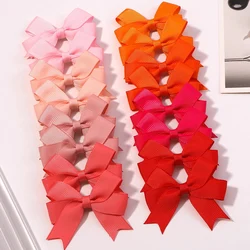 2Pcs/Set  Colorful Ribbon Bowknot Hair Clip for Girls Mini Handmade Hairpins Barrettes Headwear Kids Baby Hair Accessories Gift