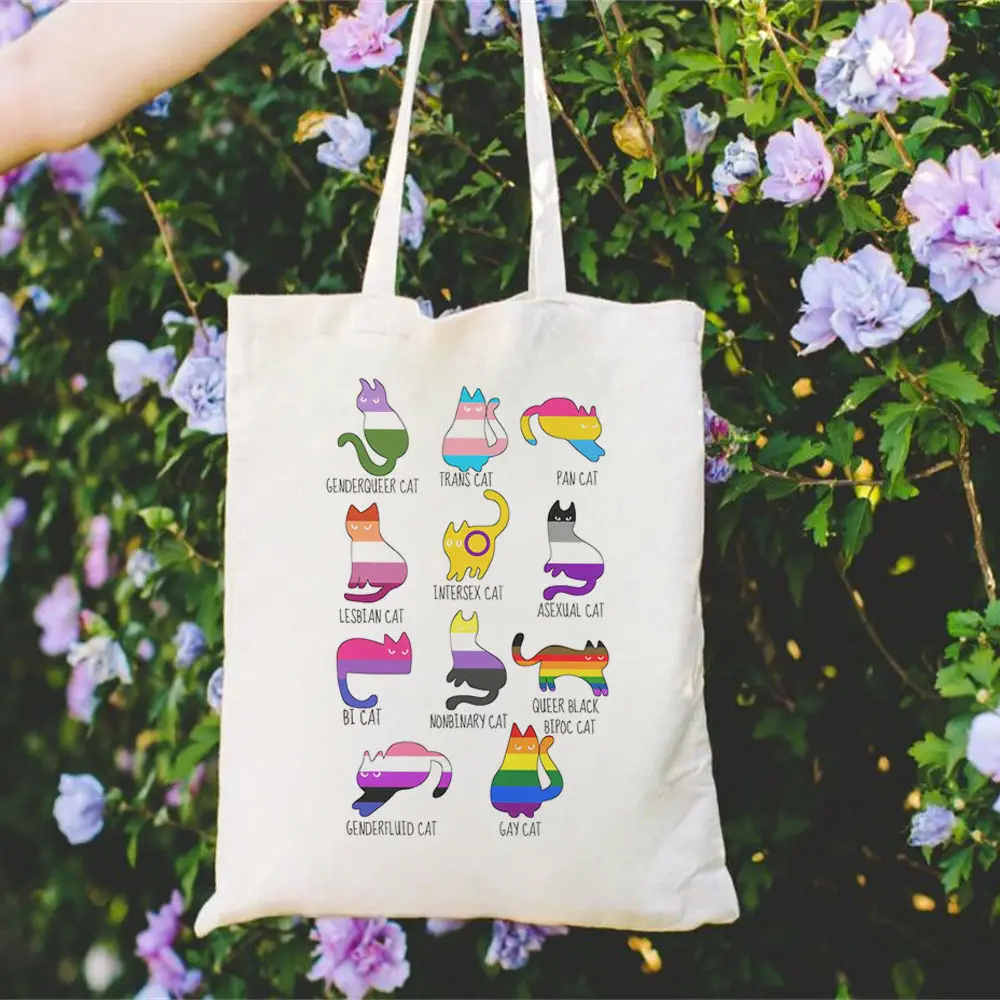 Pride Canvas Tote Bags Events Lifestyle Foldable Sustainable Wholesale Recyclable Art Supplies Shopping Bag Foldable Lifestyle