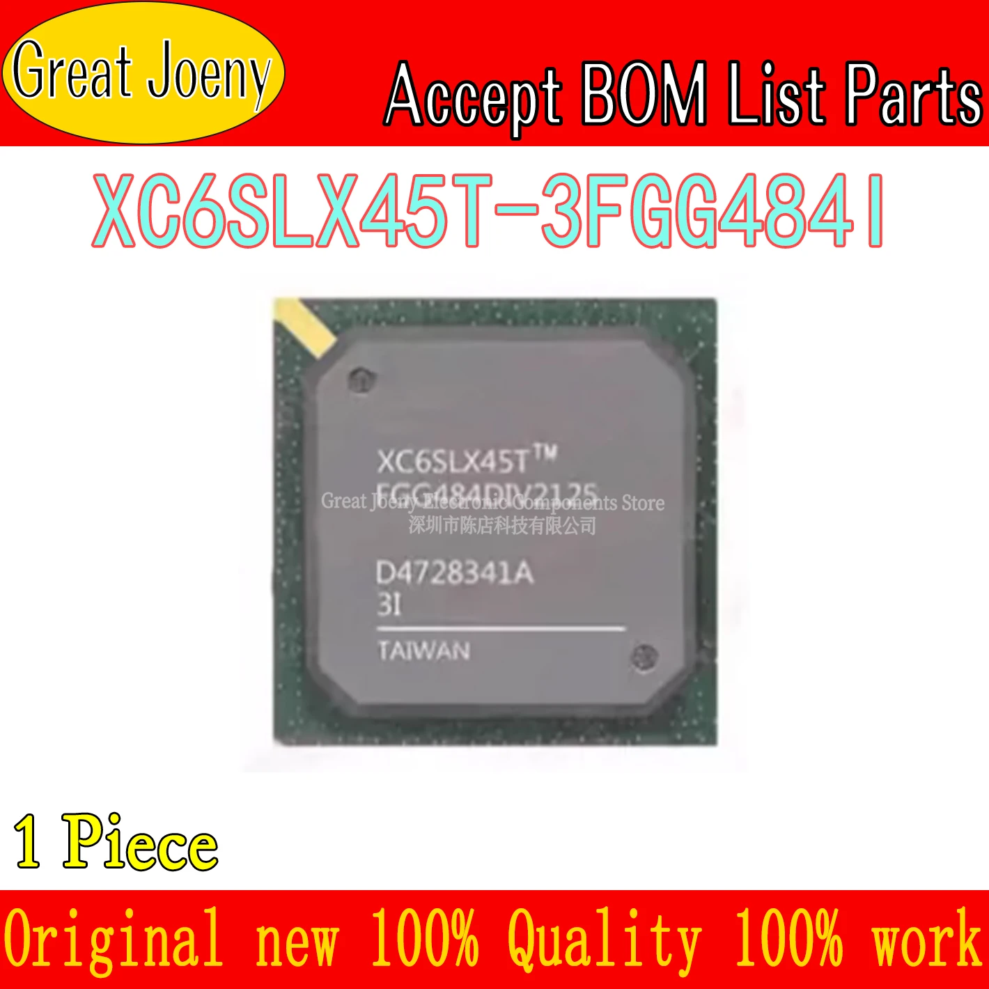 100% New Original XC6SLX45T-3FGG484I XC6SLX45T IC Chipset FBGA-484