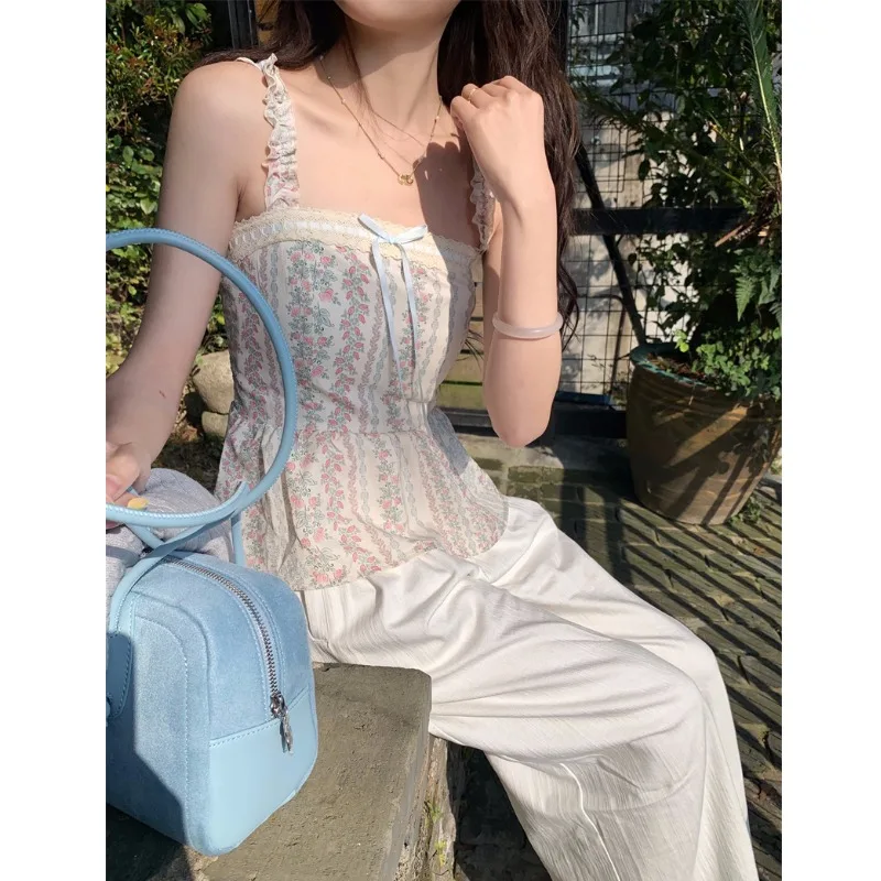 Sweet Wooden Soft Cozy Knitted Sweater V-Neck Small Twist Shoulder Appropriate Summer Fashion Set for Women Casual Wear