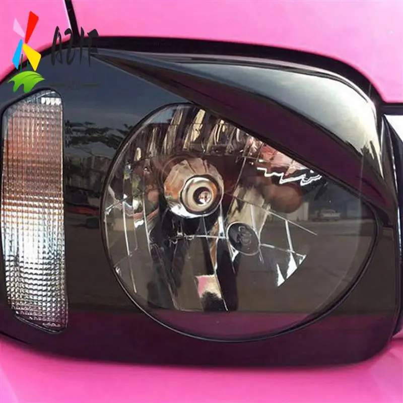 

A21F-4X Lamp Hoods Stickers Car Headlight Light Lamp Cover Garnish For Suzuki Jimny JB23 JB33 JB43 1998-2017 Black