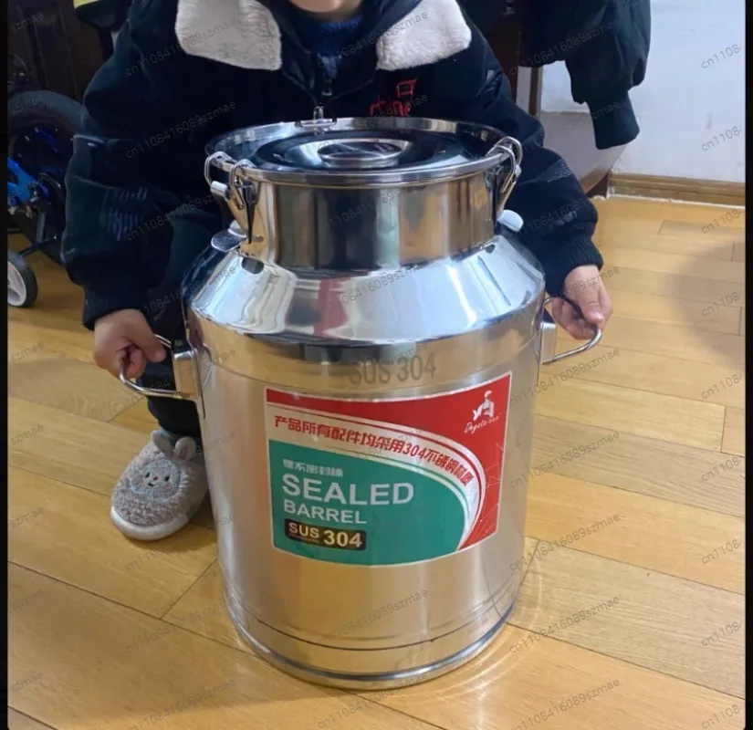 

Емкость из нержавеющей стали 304, утолщенная, пищевая, для хранения масла, молока, вина, герметичная жестяная бочка