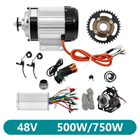 500W/750W Electric Brushless Geared Motor Kits 48V for Electric Motorized Tricycle Rickshaw Bike