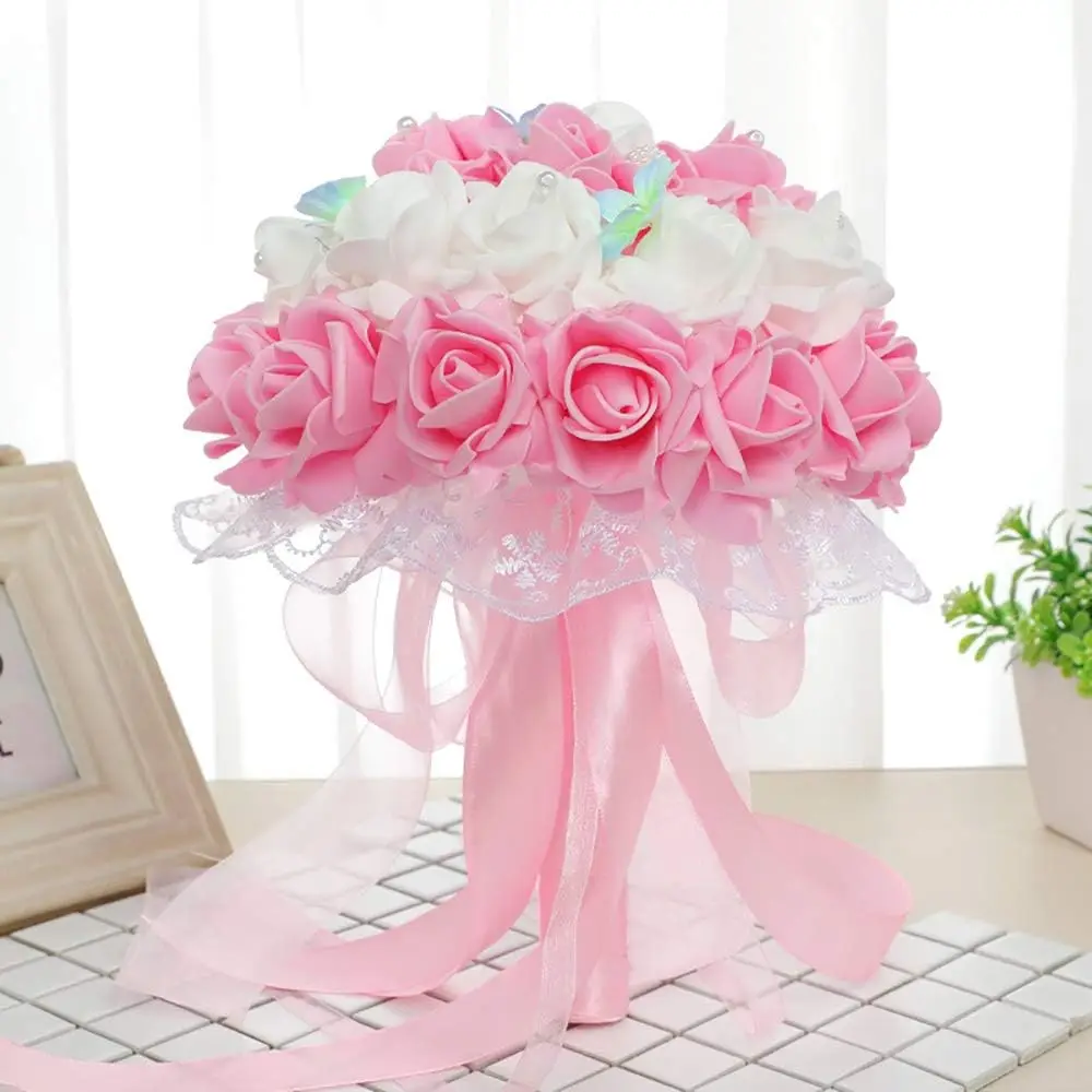 100 Stück Künstliche Blumen Schaumrosen für Festivals, Hochzeiten, Brautsträuße, Herbstdekoration, DIY-Geschenke, Süßigkeitenbox, Heim, Zimmer, Garten – Detail 7