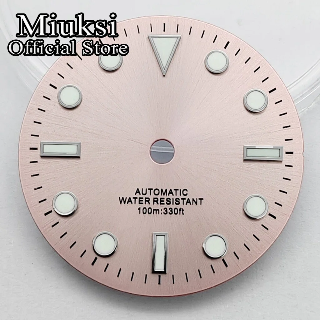 Miuksi 29mm Uhrenzifferblatt, leuchtend, passend für Uhrwerke VH31 NH35 ETA2824 2836 Mingzhu DG2813 3804 Miyota 8205 8215 821A. – Detail 4