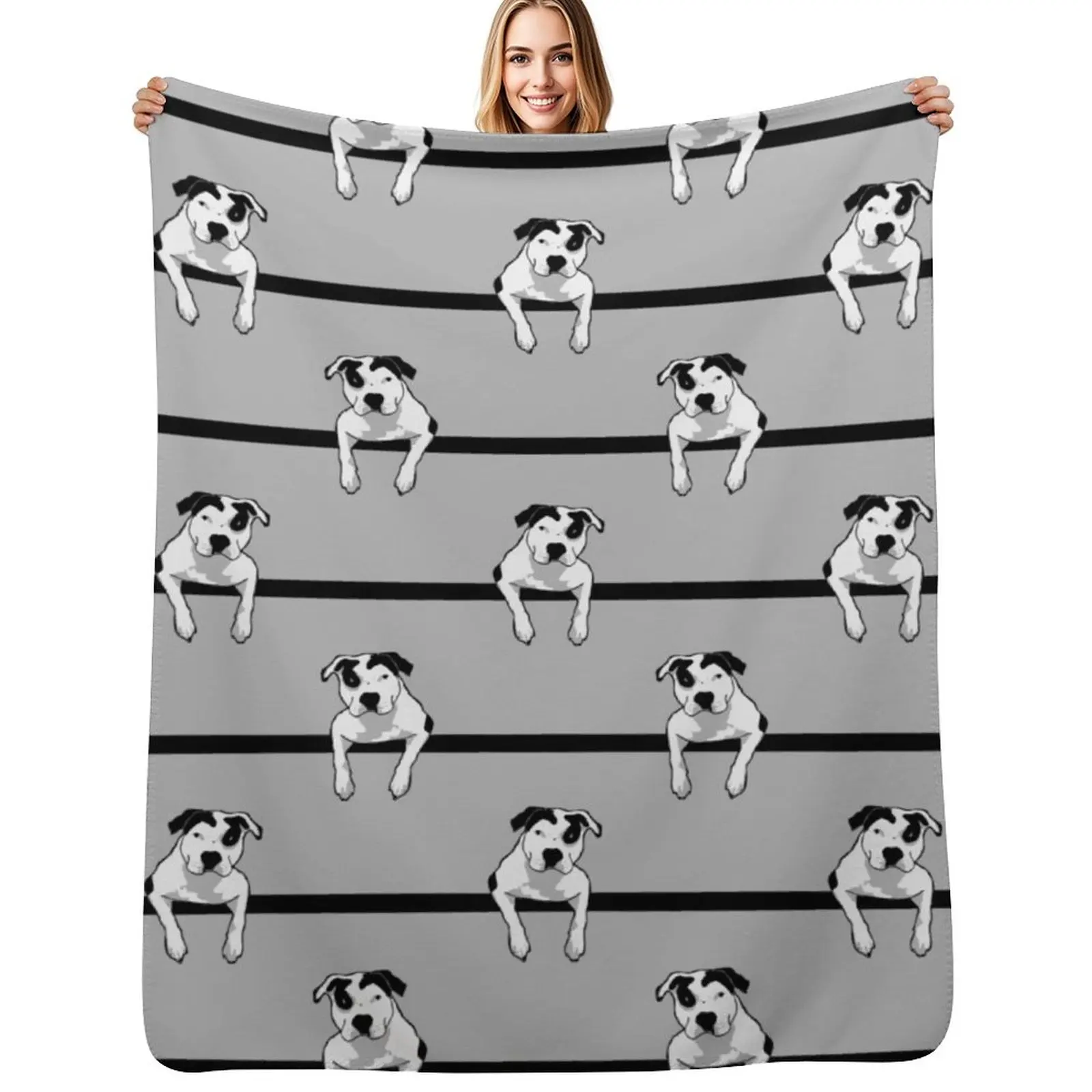 

Pit Bull T-Bone Graphic Throw Blanket Giant Sofa Decorative Beds halloween For Sofa Thin Blankets