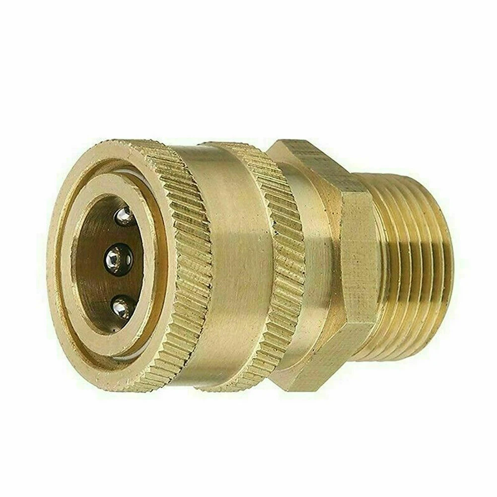 Premium M22 14mm 15mm Swivel to 3/8 Quick Coupler Adapter, Convert M22 Nipples Effortlessly, Working Pressure up to 5,000 PSI