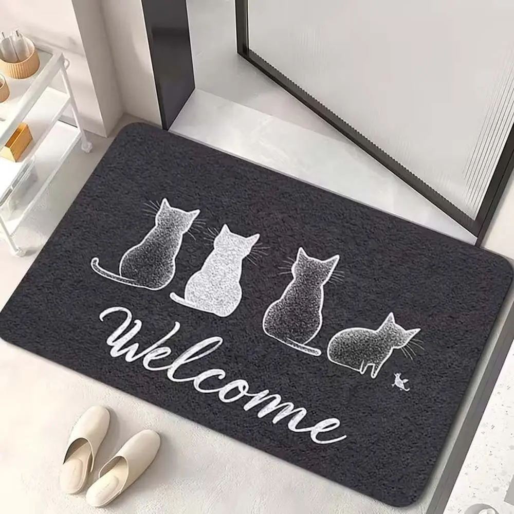 VIKAMA Cute Pet Cartoon Animal Pattern Entrance Rug For Living Room, Bedroom, Hallway, Entrance Step Mat, Home Decoration