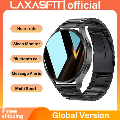 LAXASFIT 2025 nuevo reloj 6 reloj inteligente de negocios hombres Bluetooth llamada Monitor de salud del sueño moda deportes Smartwatch para Android IOS