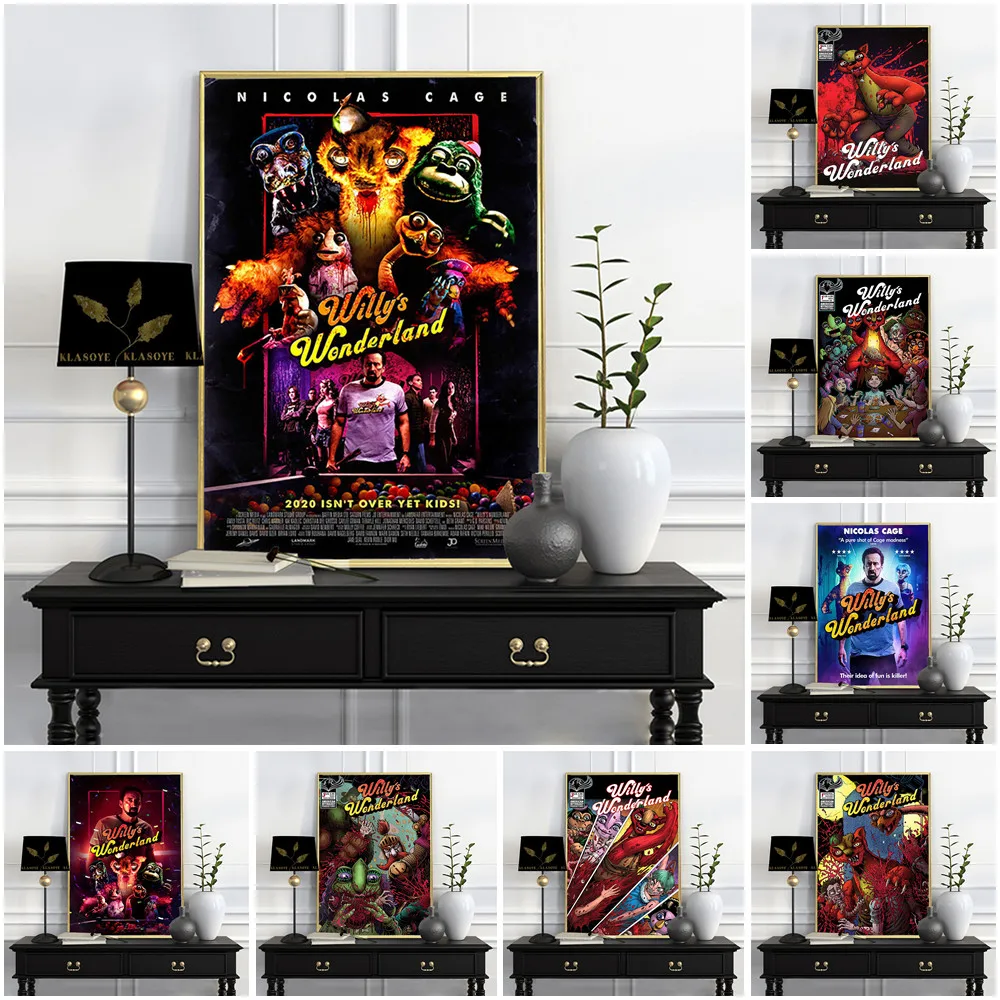 

Willy's Wonderland Action Comedy Horror Film Poster Movie Art Print Wall Picture Decor Bar Pub Club Decorative Canvas Painting