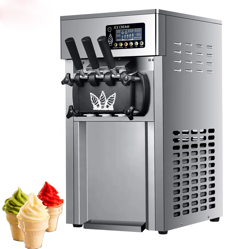 

Three flavor soft ice cream machine soft serve ice cream making machine for sale