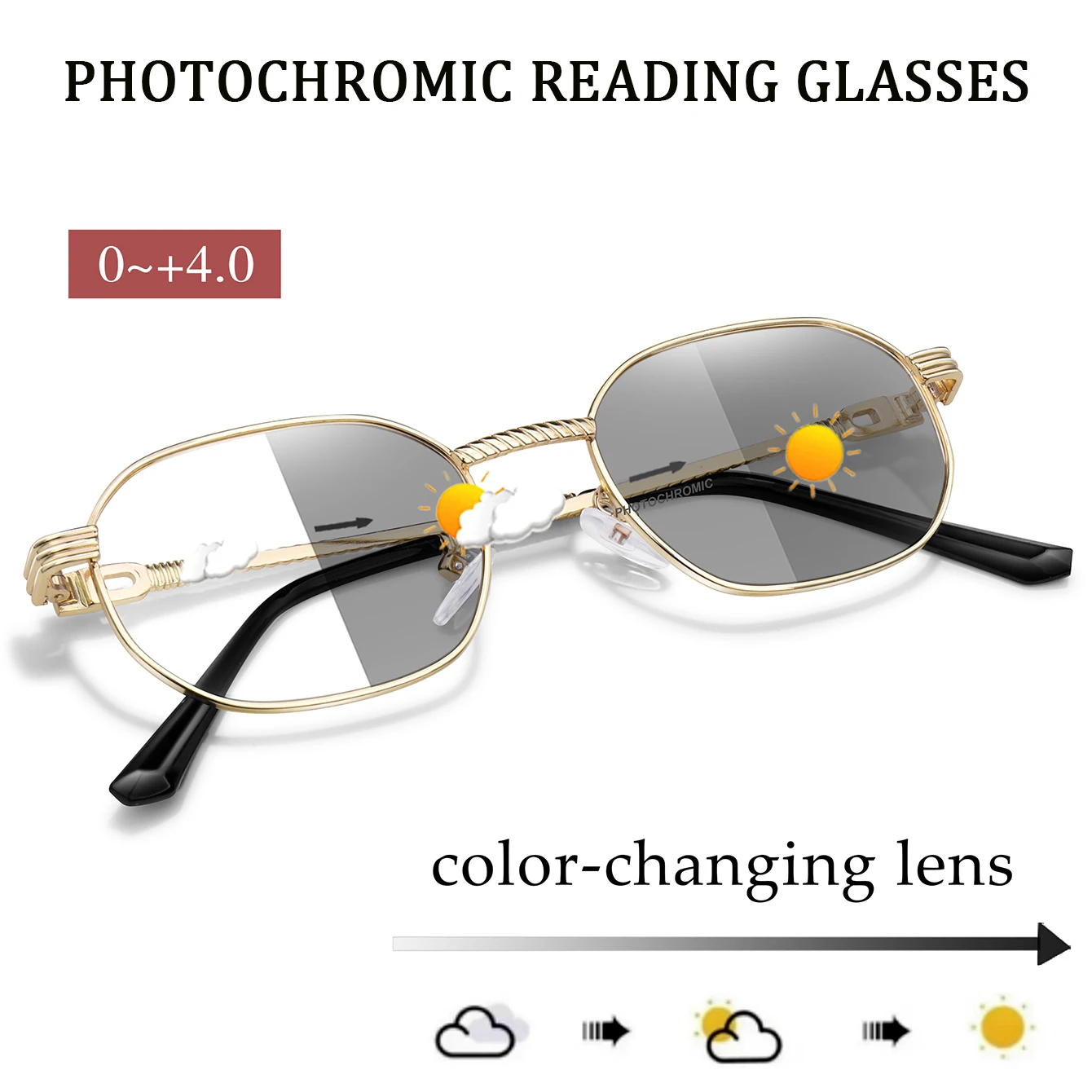 1 paar/3 Paar Photochrome Anti-Blau Licht Lesen Sonnenbrille Runde Metall Brillen Weiblich Männlich Surf Internet lesen Bücher