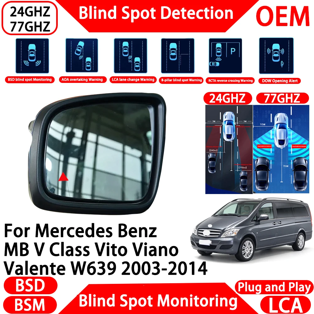 for Mercedes Benz MB V Class Vito Viano Valente W639 2003-2014 Blind Spot Assist Monitoring Detection System Millimeter Radar