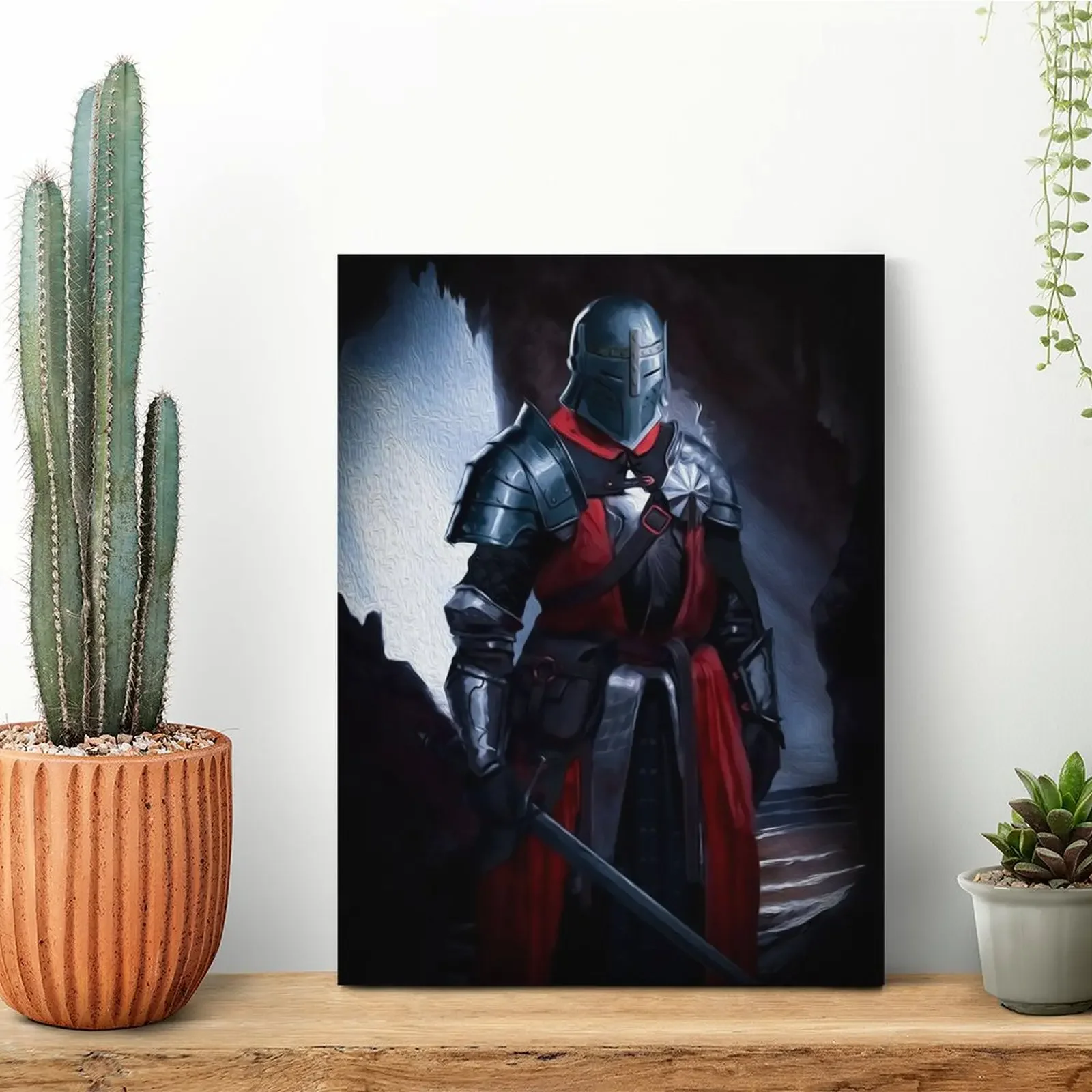 Crusader Templar Knight 16 Canvas Painting Poster Club Cave Garage Cinema Designer Framed Wall Paintings