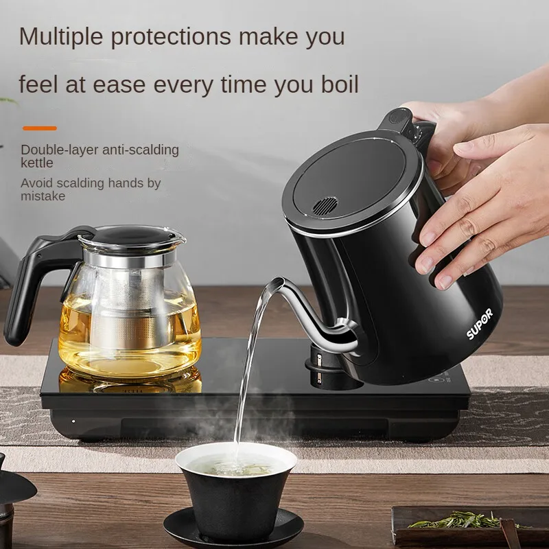 SUPOR Automatic Water Supply Kettle Glass Health Pot Tea Stove Set Electric Kettle with Tea Tray SW-08C07 220V