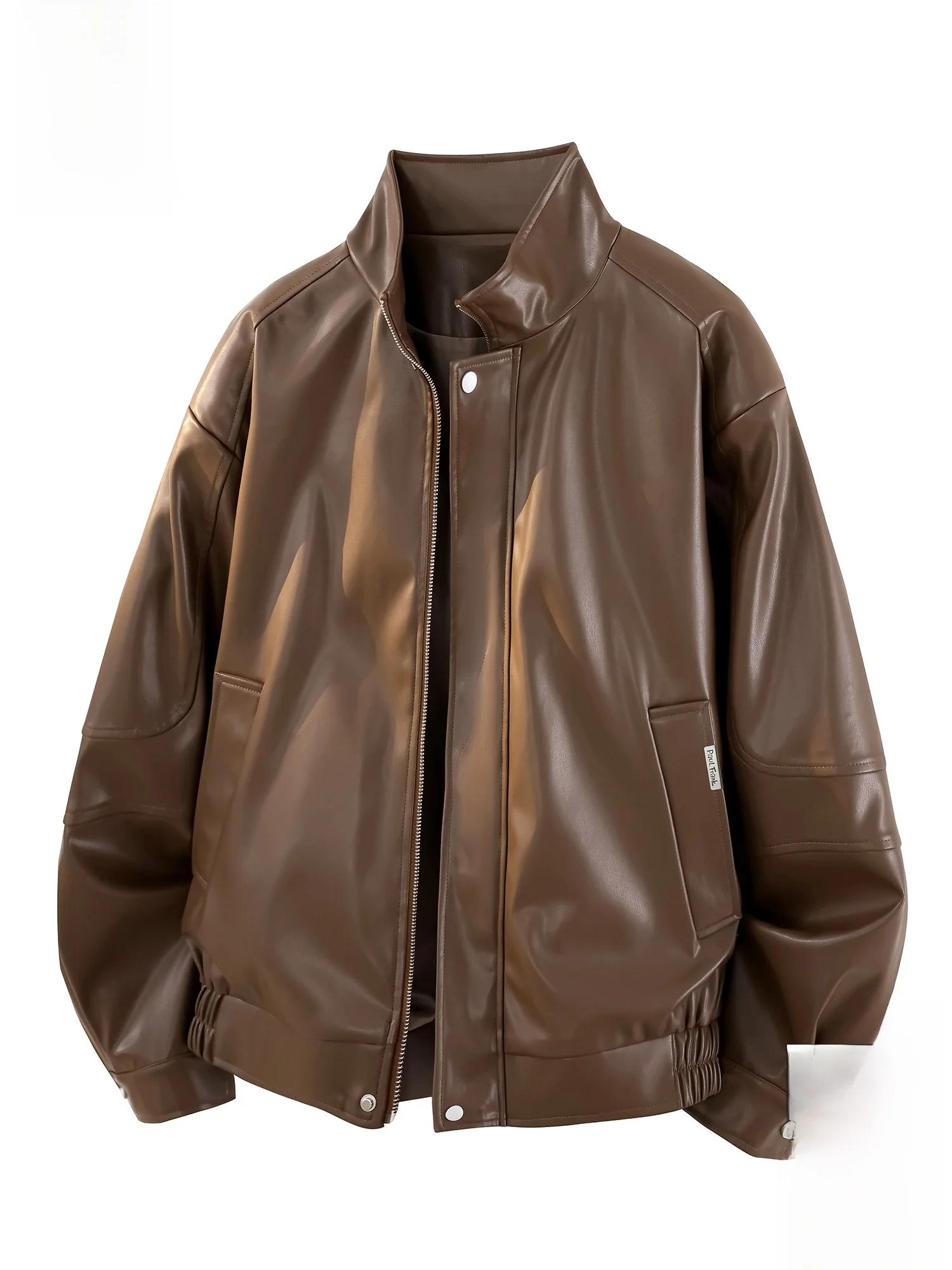 

Мужская весенняя куртка Paul Frank Monkey Retro с воротником-стойкой, из искусственной кожи, для мотоциклистов, с длинными рукавами, Z...