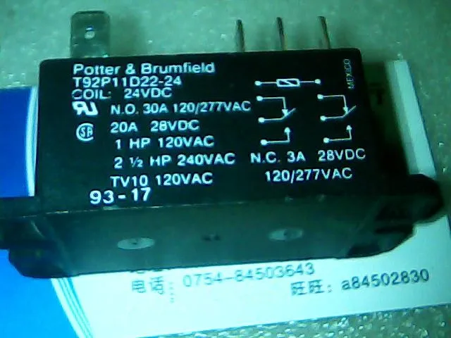 

Free shipping T92P11D22-24 24VDC 10pcs As shown