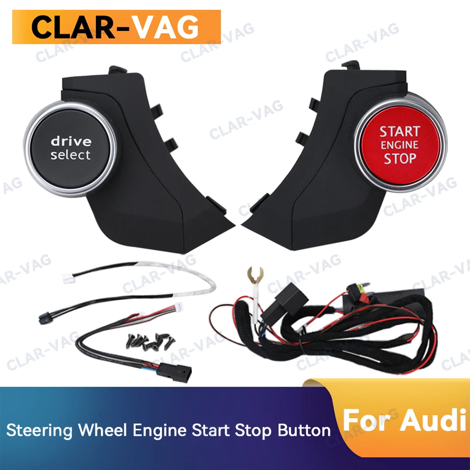 Botão interruptor de seleção de partida e parada de motor de carro, retrofit para audi a3 s3 a4 s4 a5 s5 a6 s6 a7 a8 q3 q5 kit de partida com um botão