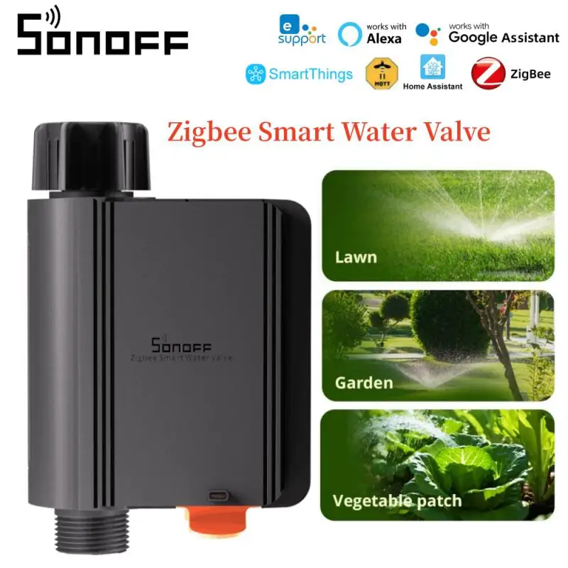 

SONOFF SWV Zigbee 3.0 Smart Water Valve IP55 Sprinkler Controller Smart Home Automate Irrigation Work With Ewelink Alexa Google