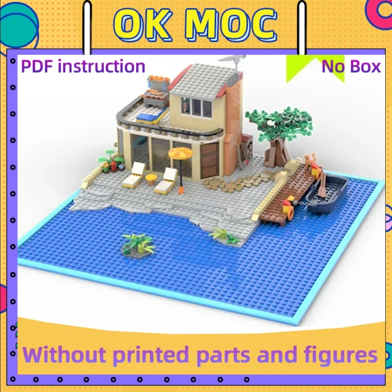 

City Street View Model Moc Building Bricks The Cozy Lake House Technology Modular Blocks Gifts Christmas Toys DIY Sets Assembly