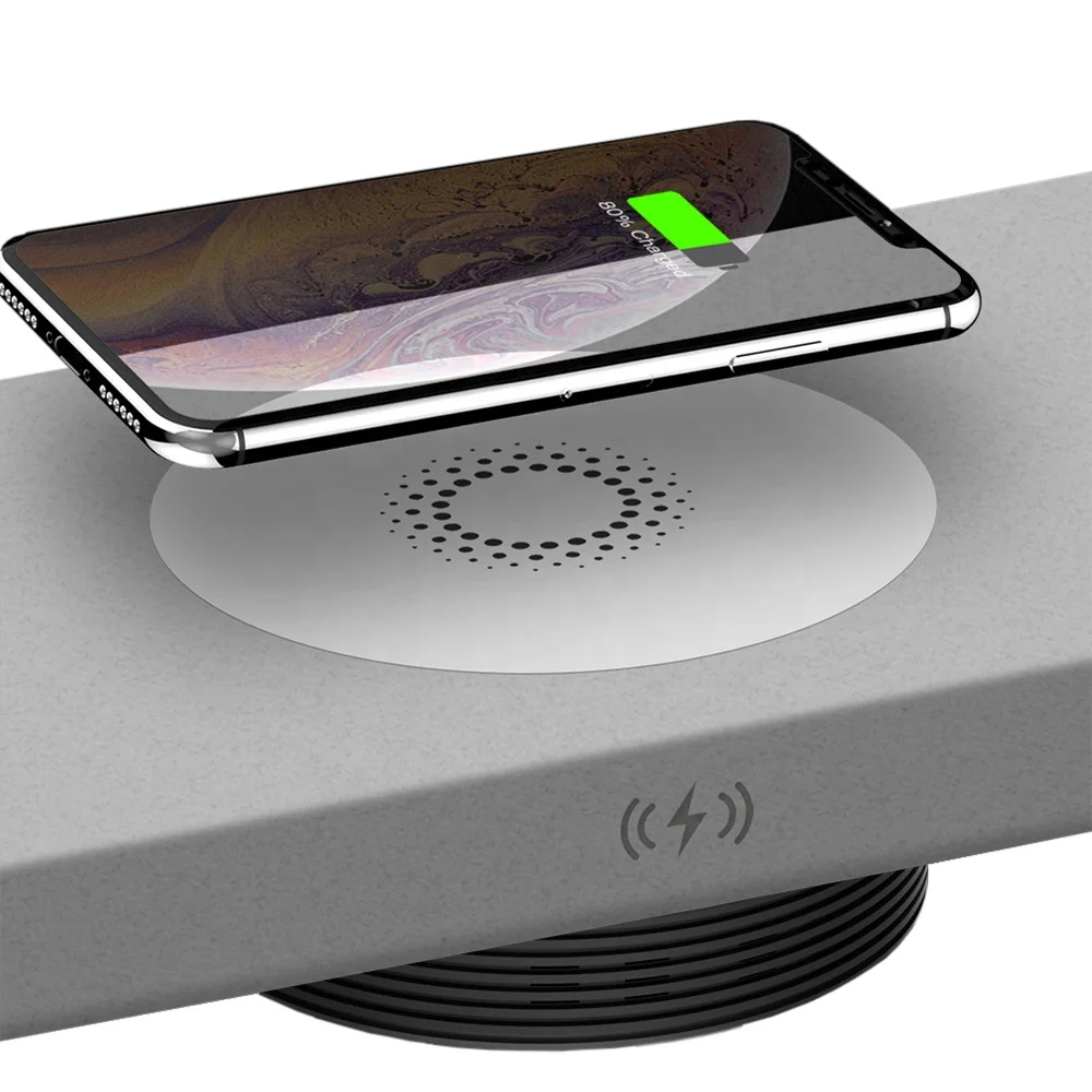 

Invisible Hidden Under Desk Table 10w Waterproof Wireless Charge Airspace Furniture 32mm Long Distance Wireless Charger