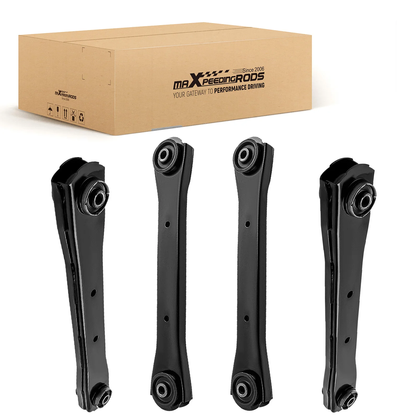 4 Pcs Front Upper & Lower Control Arms with Bushings for Dodge Ram 1500 2500 3500 2003-2010