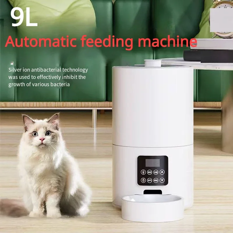 Cat Food Dispenser Automatic Feeding Machine 9L Dog Feeder Vacuum Lock Fresh Pet Intelligent Dog Feeder Cat Cat Food Bowl