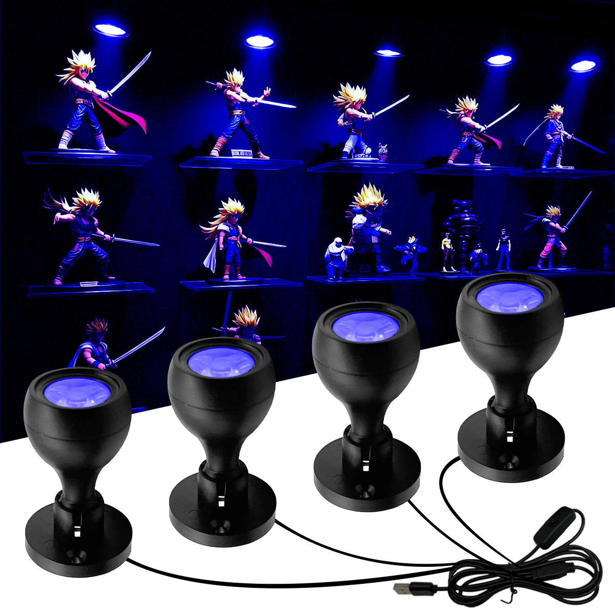 Mini Lámpara LED USB 5V de Luz Negra, Foco Portátil para Vitrinas, Cocinas, Joyas, Iluminación Fluorescente