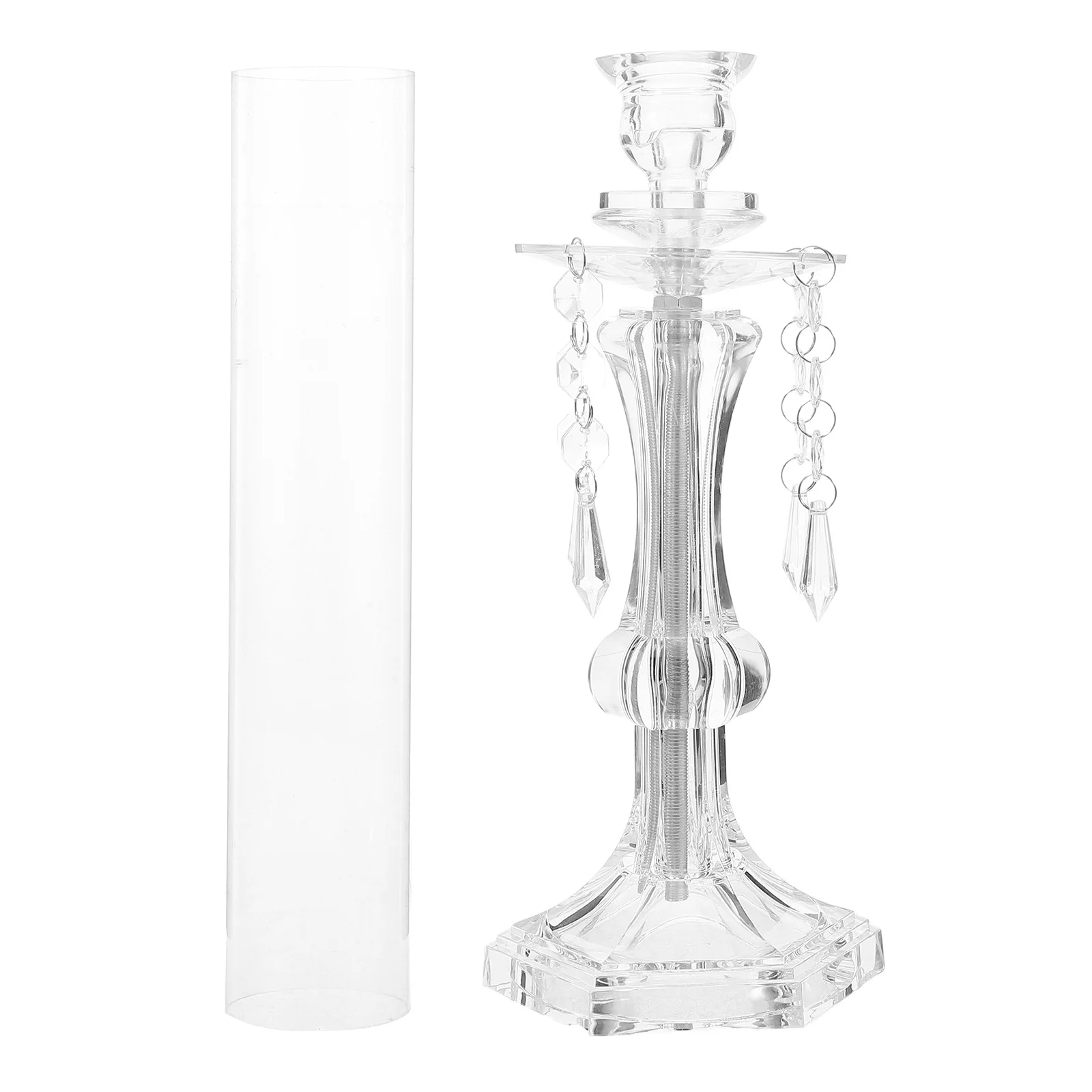 

Transparent Holders: Acrylic Crystal Taper Candlestick For Wedding Party Christmas Table Decor, Tea Light Votive