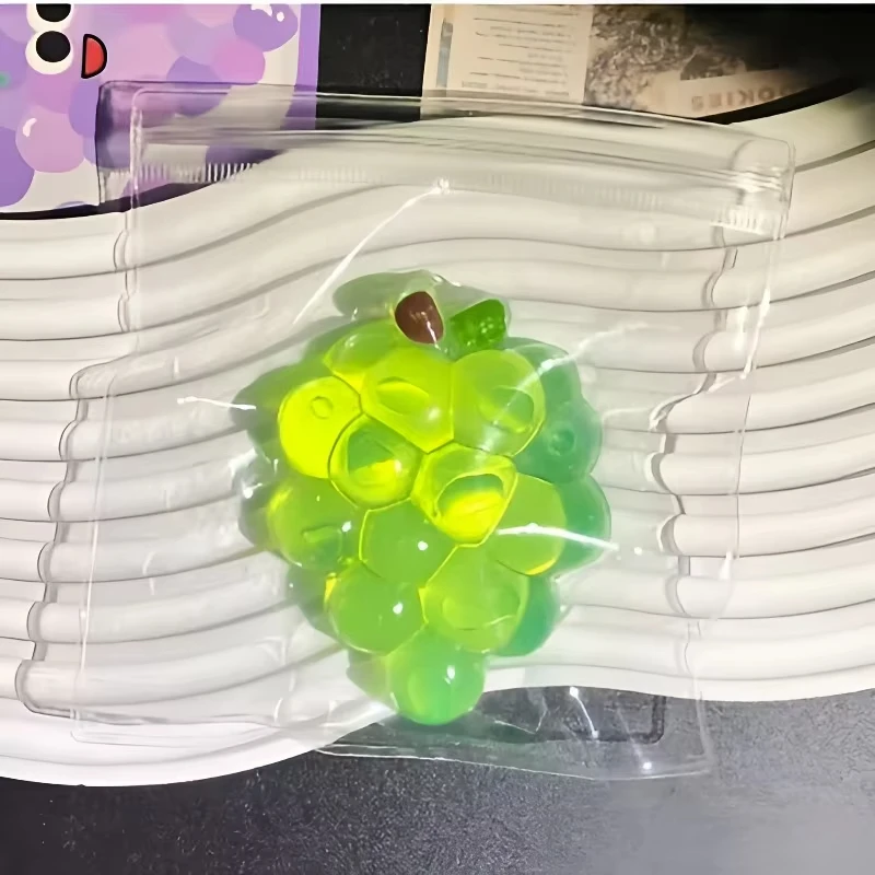 Squishy Fruit Grapes Fidget Toy Squeeze Stress Relief Hand Toy Anti-Anxiety Fruit Stretchy Slow Rising Toy Creative Props view 5