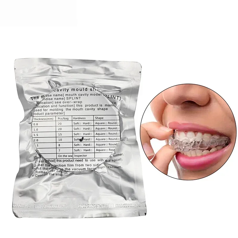 

Dental Lab Orthodontic Splint Retainer Slice Vacuum Forming Sheet Soft Hard 0.8/ 1.0/1.5/2.0Mm Thermoforming Facing Material