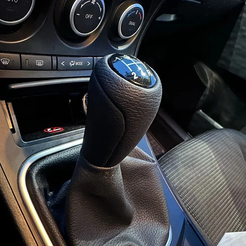 الجلود 5/6-Speed والعتاد التحول المقبض لمازدا 3 BK BL 5 CR CW 6 II GH CX-7 ER MX-5 NC III 23 MT الجلود شيفتر رافعة الذراع كرة الرأس