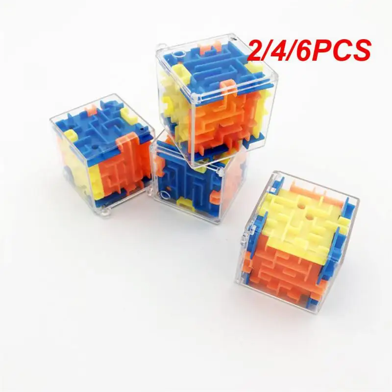 

2/4/6PCS Square Puzzle Square Puzzle Maze Mini Early Education 3d Walking Beads Puzzle Toy