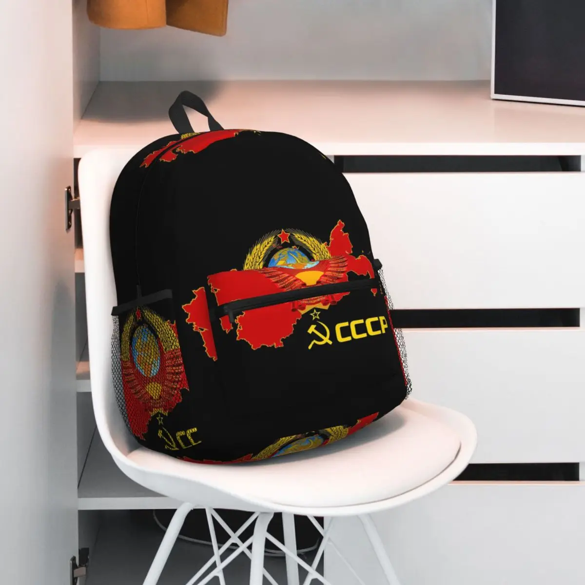 USSR Hammer And Sickle CCCP Russian Soviet Flag Backpack Student BookBag Children School Bag Laptop Shoulder Bags for Boys Girls