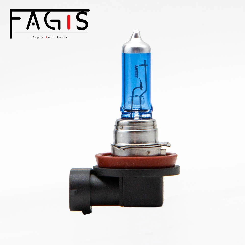 Fagis 1 Pcs H16 12V 19W Super Blanc PGJ19-3 Voiture sauna lumière 4800K Auto Halogène Ampoule Voiture Lumières Bleu Quartz Verre Auto Halogène Ampoule